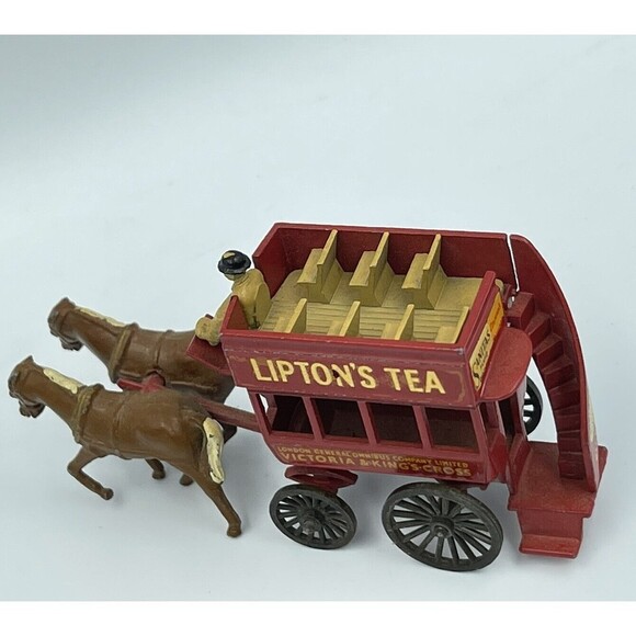 Matchbox Lesney Models of Yesteryear No. 12 Horse Bus Lipton's Tea No Box - Picture 14 of 16